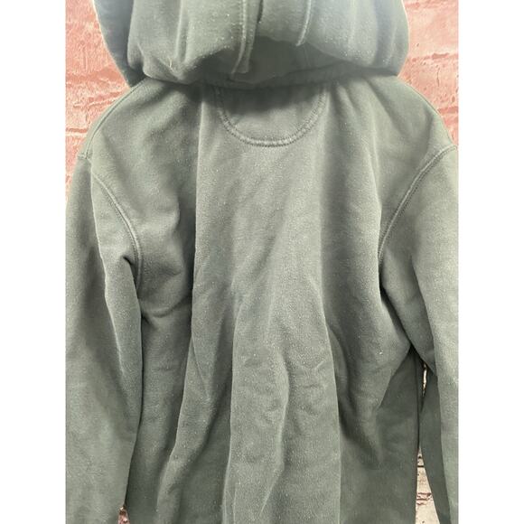 Men’s Carhartt Rain Defender Heavyweight 1/4 Zip Hoodie M Black Loose Fit - Picture 6 of 9